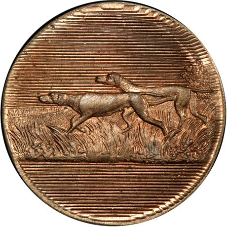 82  -  134/184 d R9 PCGS MS65 Abraham Lincoln Patriotic Civil War token