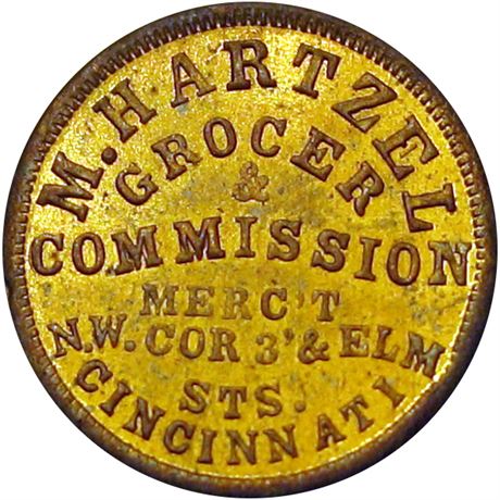 326  -  OH165BO-4b R8 NGC MS64 Cincinnati Ohio Civil War token