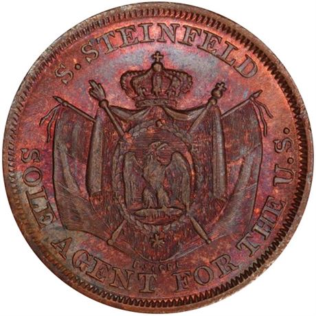 318  -  NY630BU-2a R3 PCGS MS65 RB French Cognac New York Civil War token