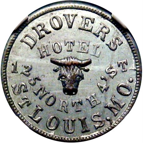 298  -  MO910A-2i R9 NGC MS63 St. Louis Missouri Civil War token