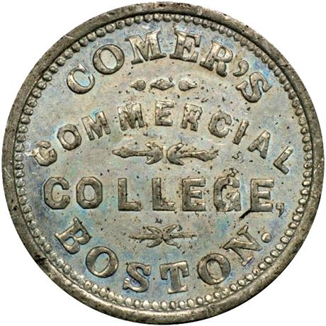 261  -  MA115A-1e R7 PCGS MS62 Boston Massachusetts Civil War token