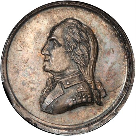 52  -  114/432 f R9 PCGS MS63 Silver George Washington Patriotic Civil War token