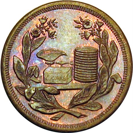 349  -  PA013E-4a R3 PCGS MS65 BN Allegheny City Civil War token