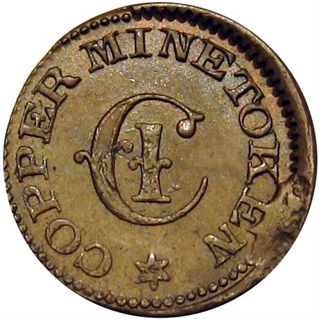 40  -  104/521 a R9 PCGS MS62 BN Copper Mine Patriotic Civil War token