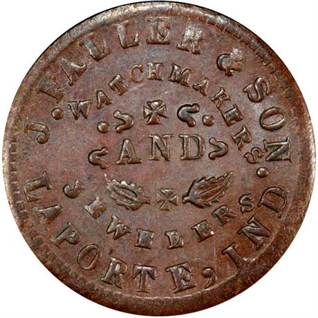 244  -  IN530B-1a R7 PCGS MS63 BN LaPorte Indiana Civil War token