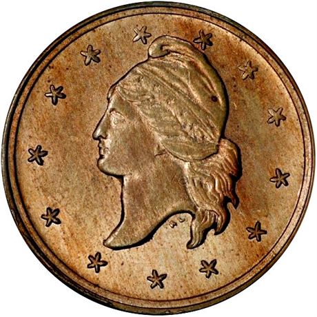355  -  PA750B-1d R5 PCGS MS63 Philadelphia Civil War token