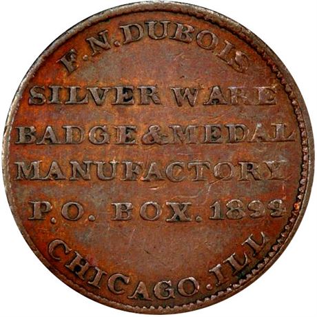 203  -  IL150 P-2a R7 PCGS AU53 Chicago Illinois Civil War token