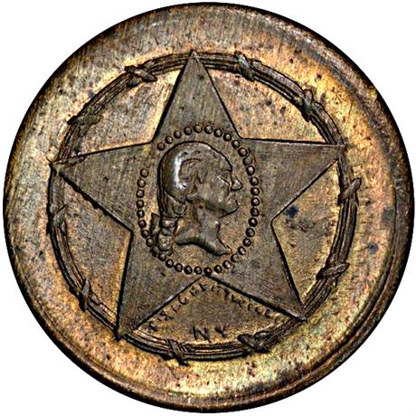 42  -  105/360 b R9 PCGS MS64 George Washington Patriotic Civil War token