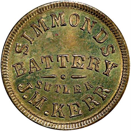 164  -  KY-1-05B R8 PCGS MS65 1st Kentucky Civil War Sutler token