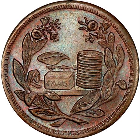 372  -  PA765D-5a R9 PCGS MS64 RB Pittsburgh Civil War token