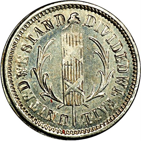 31  -   91/435 j R7 PCGS MS63 German Silver Patriotic Civil War token