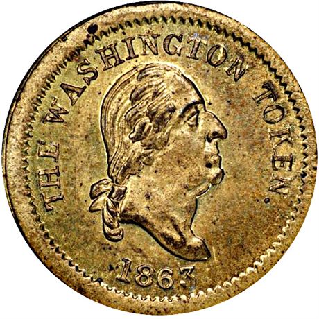 61  -  120/434 b R8 PCGS MS64 George Washington Patriotic Civil War token