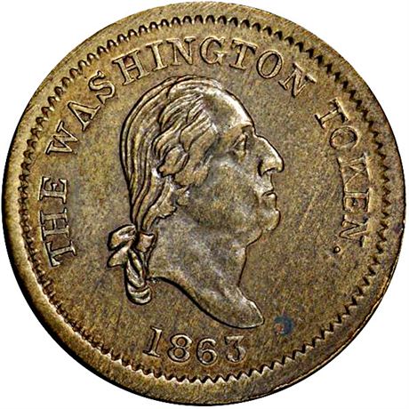 59  -  120/255 b R7 PCGS MS64 George Washington Patriotic Civil War token