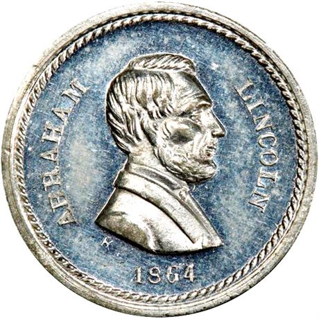 79  -  129/282 e R9 PCGS MS64 Abraham Lincoln Patriotic Civil War token