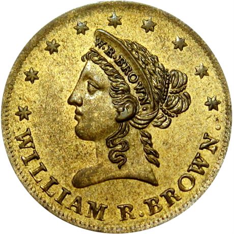 676  -  MILLER NY 1024  Raw MS62  New York Merchant token