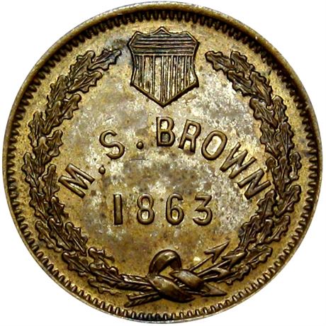 270  -  NY630 N-2b R9 Raw MS62 Rare New York Civil War token