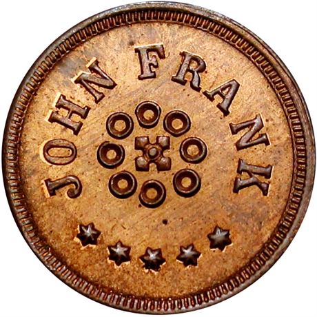 329  -  OH557A-1a R7 Raw MS64 Mill Creek Ohio Civil War token