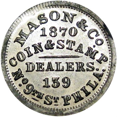710  -  MILLER PA 363  Raw MS63 Coin Dealer Mason Philadelphia PA