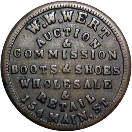 314  -  OH165GJ-2a R7 Raw VF+ Cincinnati Ohio Civil War token