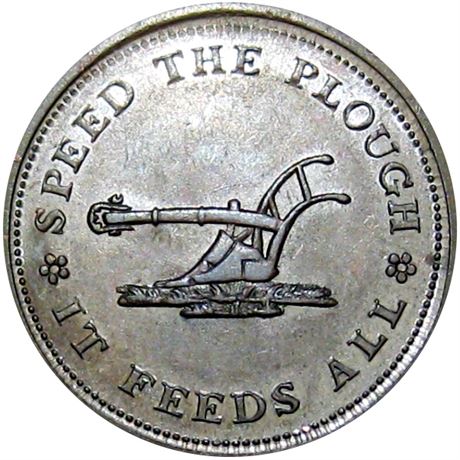 523  -  LOW  99 / HT-216 R1 Raw MS62  Hard Times token