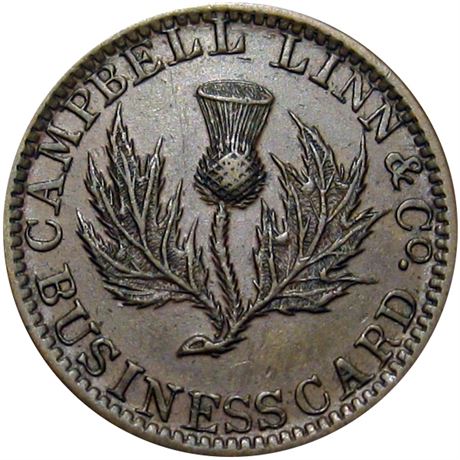 218  -  MI225 N-4a R3 Raw AU+ Detroit Michigan Civil War token