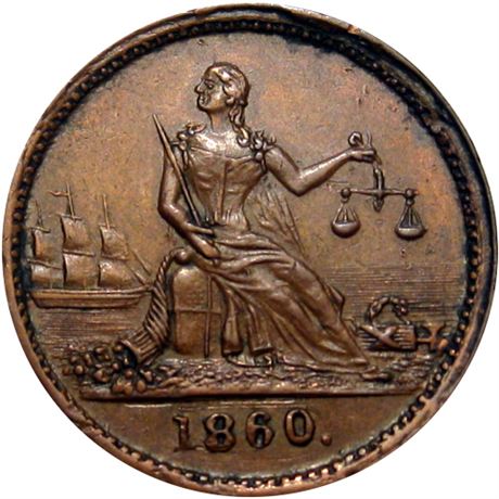 159  -  IL150BC-6a R7 Raw EF Chicago Illinois Civil War token