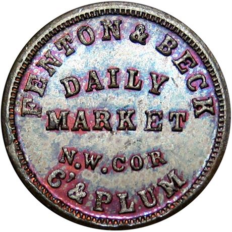 298  -  OH165AN-4a R9 Raw MS64 Cincinnati Ohio Civil War token