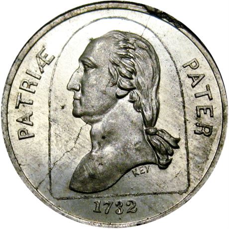 616  -  MILLER NY  308  Raw MS62 Hill Coin Dealer New York Merchant token