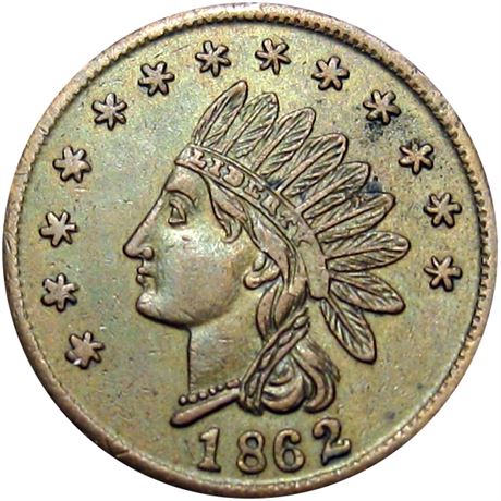 110  -  IL-97-10Ca R6 Raw VF+ 97th Illinois Civil War Sutler token