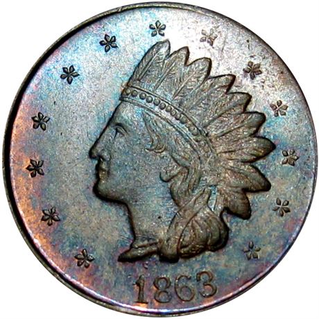 27  -   60/346 a R5 Raw MS63  Patriotic Civil War token