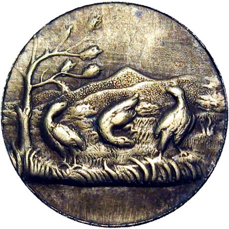 100  -  492/492 b Unlisted Raw EF Brockage Mint Error Patriotic Civil War token