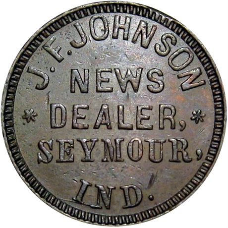 199  -  IN830A-2a R9 Raw EF Seymour Indiana Civil War token