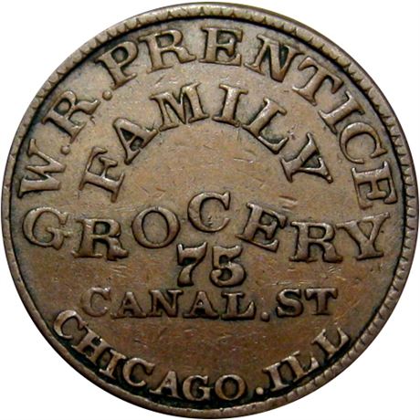 156  -  IL150AU-1a R4 Raw VF+ Chicago Illinois Civil War token