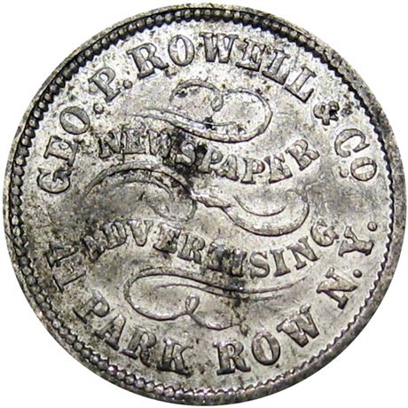 649  -  MILLER NY  741A  Raw VF+ Unlisted Muling New York Merchant token