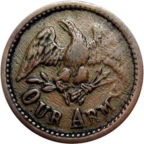 74  -  162/338 a R5 Raw VF  Patriotic Civil War token