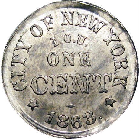 136  -  CT345aA-1e R9 Raw AU+ White Metal Norwich Connecticut Civil War token