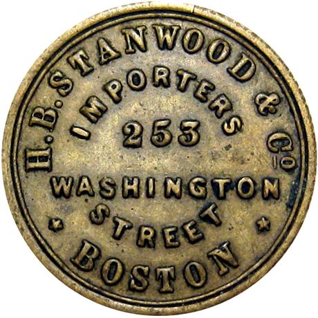 604  -  MILLER MA  90  Raw EF Boston Massachusetts Merchant token