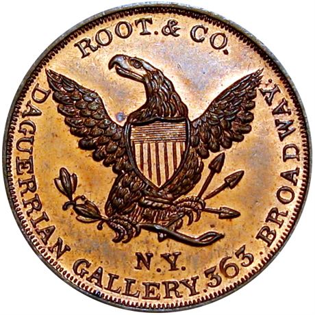 648  -  MILLER NY  731  Raw MS64 Daguerrian New York Merchant token