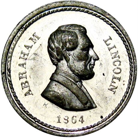 291  -  OH005A-3e R8 Raw MS62 White Metal Adamsville Ohio Civil War token