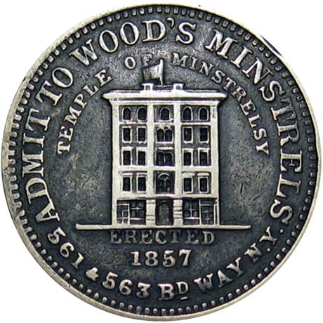 664  -  MILLER NY  964  Raw VF Silver New York Merchant token