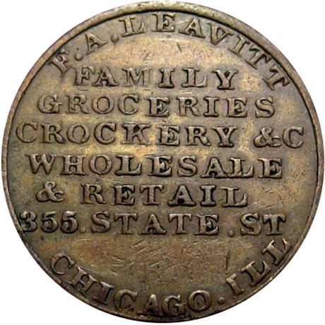 153  -  IL150AJ-2a R6 Raw VF+ Chicago Illinois Civil War token