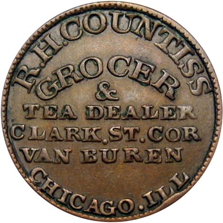 144  -  IL150 M-1a R3 Raw EF Chicago Illinois Civil War token