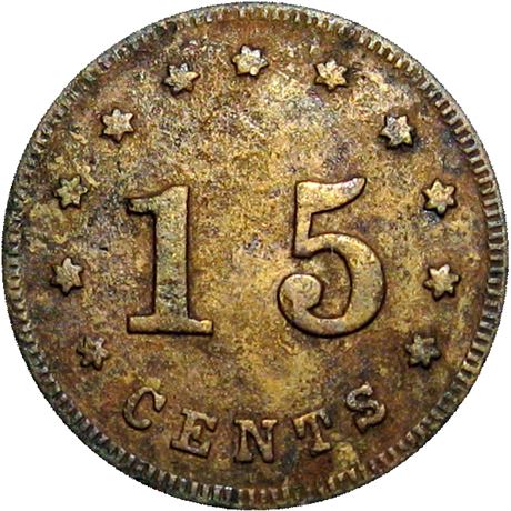 90  -  453A/464C b R9 Raw EF Details Very Rare Dies Patriotic Civil War token