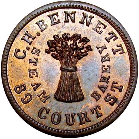 296  -  OH165 O-7a R6 Raw MS64 Cincinnati Ohio Civil War token