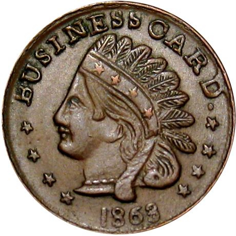 263  -  NY105S-1a R5 Raw EF+ Buffalo New York Civil War token