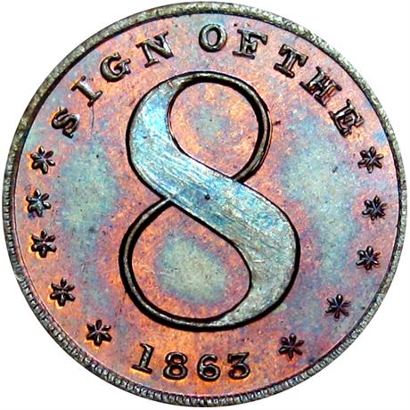348  -  OH935C-1a R5 Raw MS64 Wilmington Ohio Civil War token