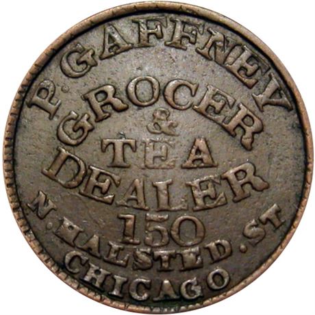 148  -  IL150 X-1a R4 Raw VF+ Chicago Illinois Civil War token
