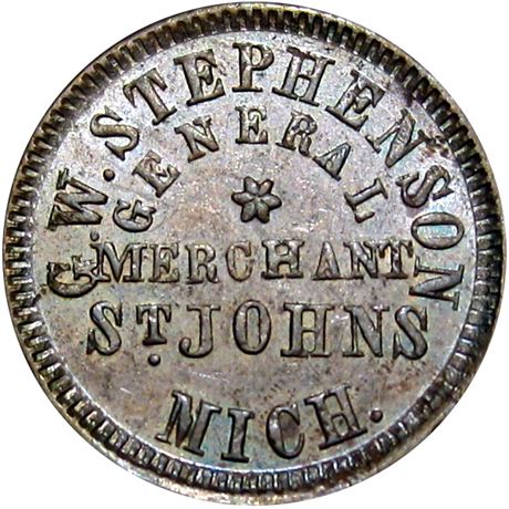 248  -  MI915A-1a R5 Raw MS63 St. Johns Michigan Civil War token