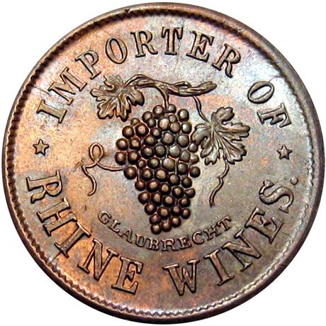 266  -  NY630 D-1a R1 Raw MS63  New York Civil War token