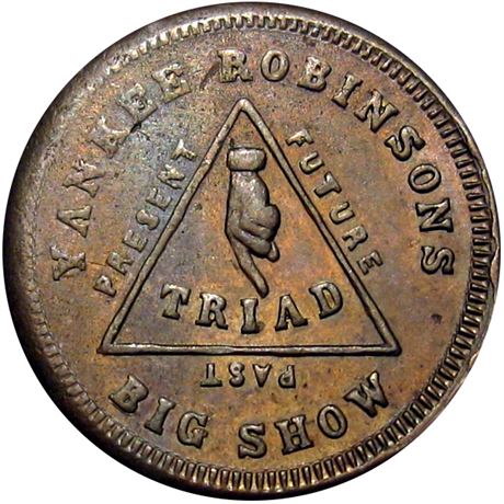 173  -  IL692A- 9a R4 Raw AU+ Peoria Illinois Civil War token